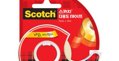 스카치 다용도 테이프 디스펜서 522 12mm x 20m, 투명, 5개