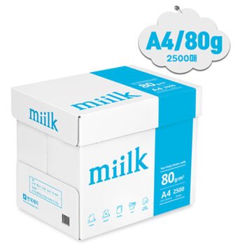 한국제지 밀크 복사용지 80g, A4, 2500개