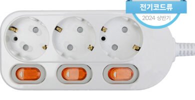 번개표 이동형 멀티탭 콘센트 절전형 개별스위치 3구 WI-MC21633, 1.5m, 1개