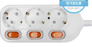 번개표 이동형 멀티탭 콘센트 절전형 개별스위치 3구 WI-MC21633, 1.5m, 1개