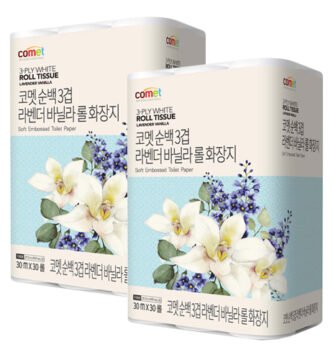 코멧 순백 3겹 라벤더 바닐라 롤화장지 30m, 30개입, 2개