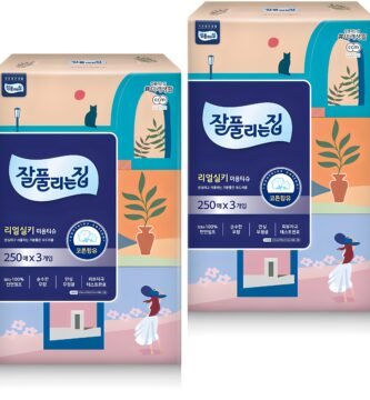 잘풀리는집 리얼실키 미용티슈, 250매, 6개