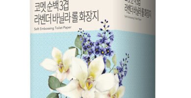 코멧 순백 3겹 라벤더 바닐라 롤화장지 30m, 30개입, 1개