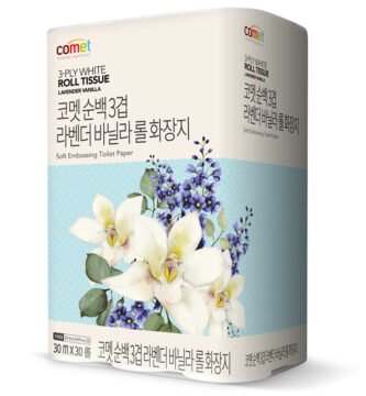 코멧 순백 3겹 라벤더 바닐라 롤화장지 30m, 30개입, 1개